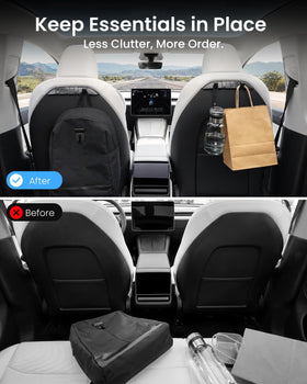 REEVAA folded flat against seat back showing low-profile safety benefit