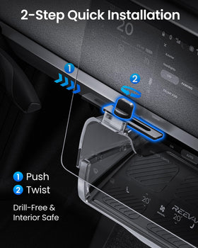 REEVAA lifestyle dashboard scene highlighting tidy, clutter-free cabin