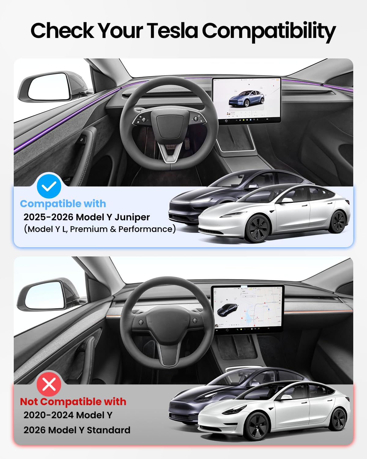 REEVAA lifestyle shot of organizer in Model Y showing clutter-free cabin