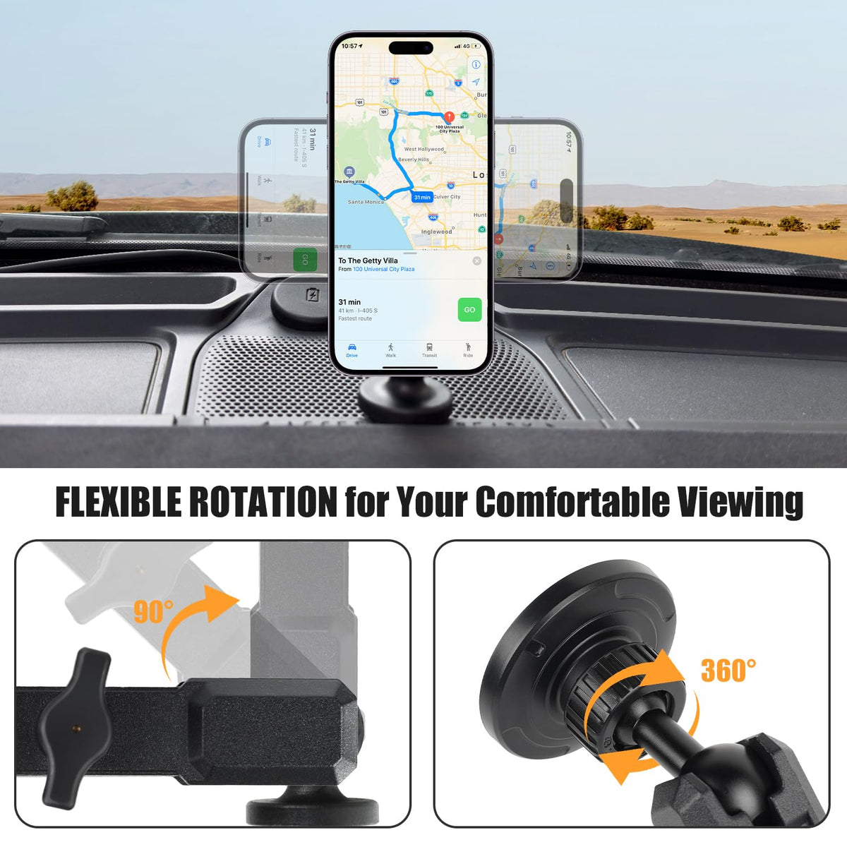 REFORM DESIGN phone mounted landscape for navigation offering clear driver visibility