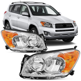 Reinko front packaging showing chrome headlight pair and fit guidance