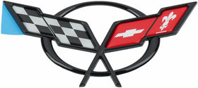 REIXS emblem on Corvette in motion showing restored rear styling and lasting outdoor resilience
