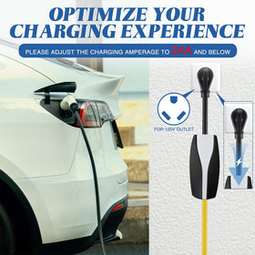 Relaxweex connected to a Tesla Gen 2 mobile charger showing correct fit