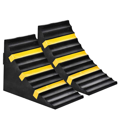 RELIANCER front view of two chocks showing size and robust profile benefit stability