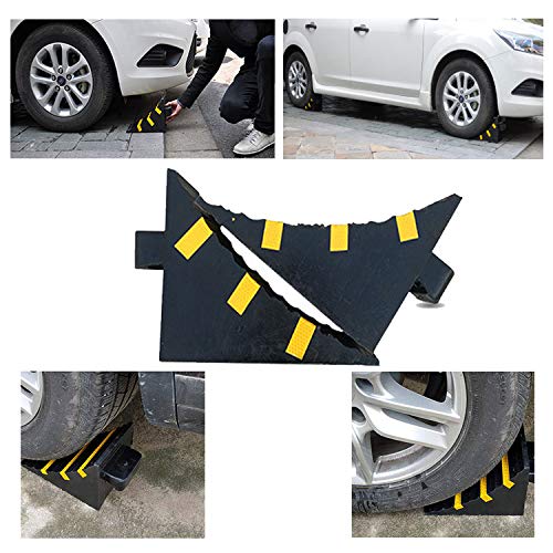 RELIANCER chocks beside an RV in driveway showing practical use for travel safety benefit