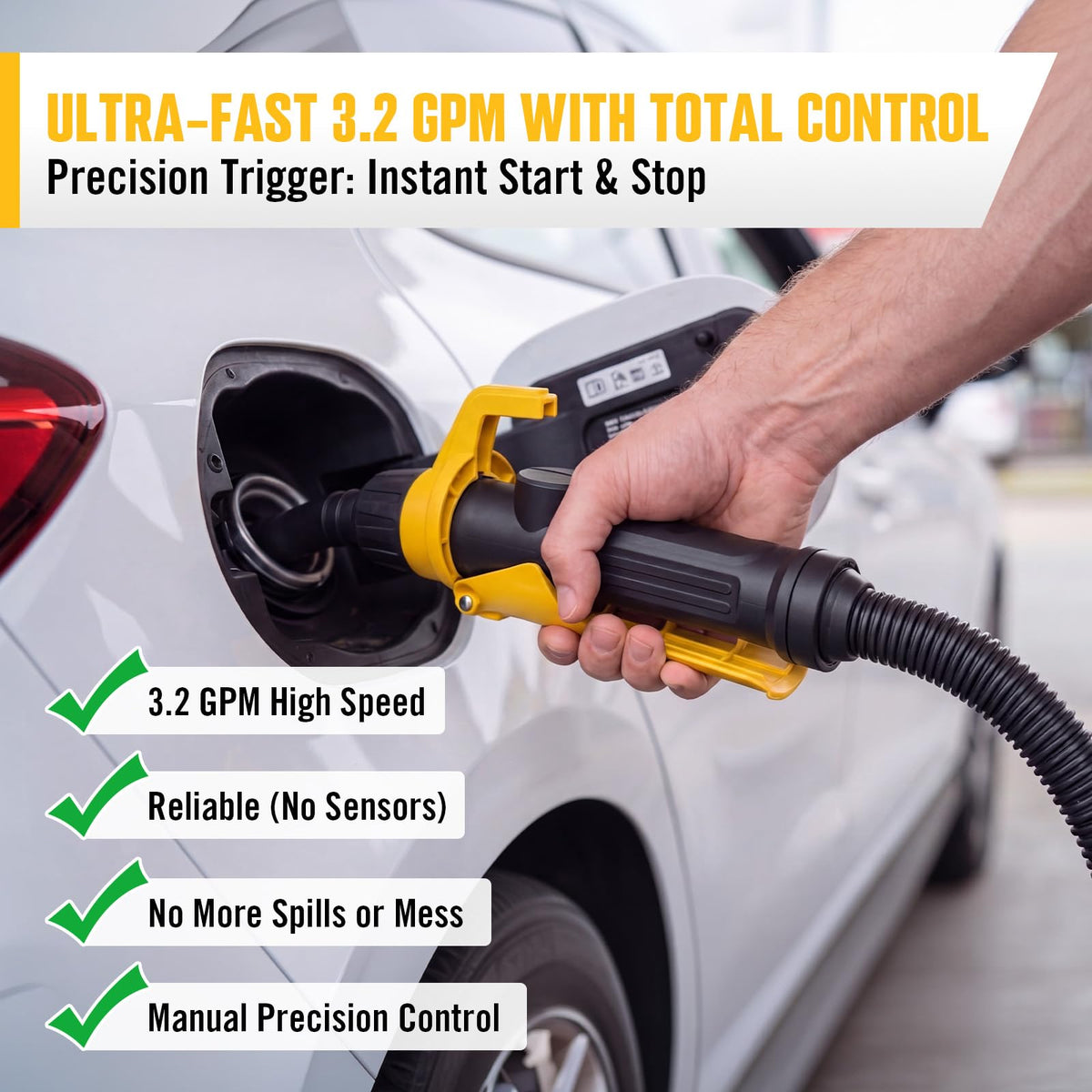 ReliaRoads pump refueling tractor showing fast 3.2 GPM transfer speed