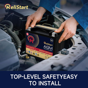 Relistart AUX14 top label with specs visible for quick model and warranty verification