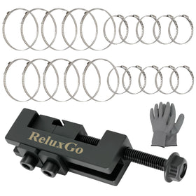 ReluxGo clamp tool front view showing compact design and precise control