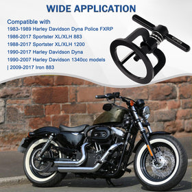 ReluxGo compressor installed on Harley clutch demonstrating safer removal process