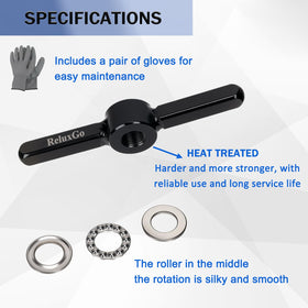 ReluxGo tool next to ruler showing compact size for workshop portability