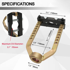 ReluxGo close up of clamping bar showing adjustable grip for secure shaft engagement