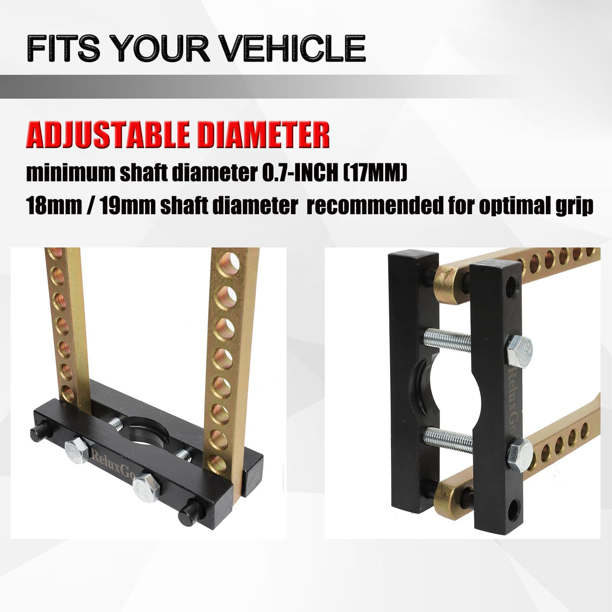 ReluxGo size comparison showing tool dimensions and compact workshop convenience
