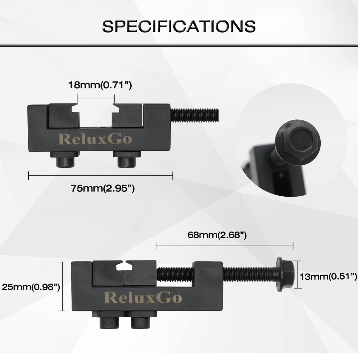 ReluxGo metal finish close-up showing durable steel and corrosion resistance