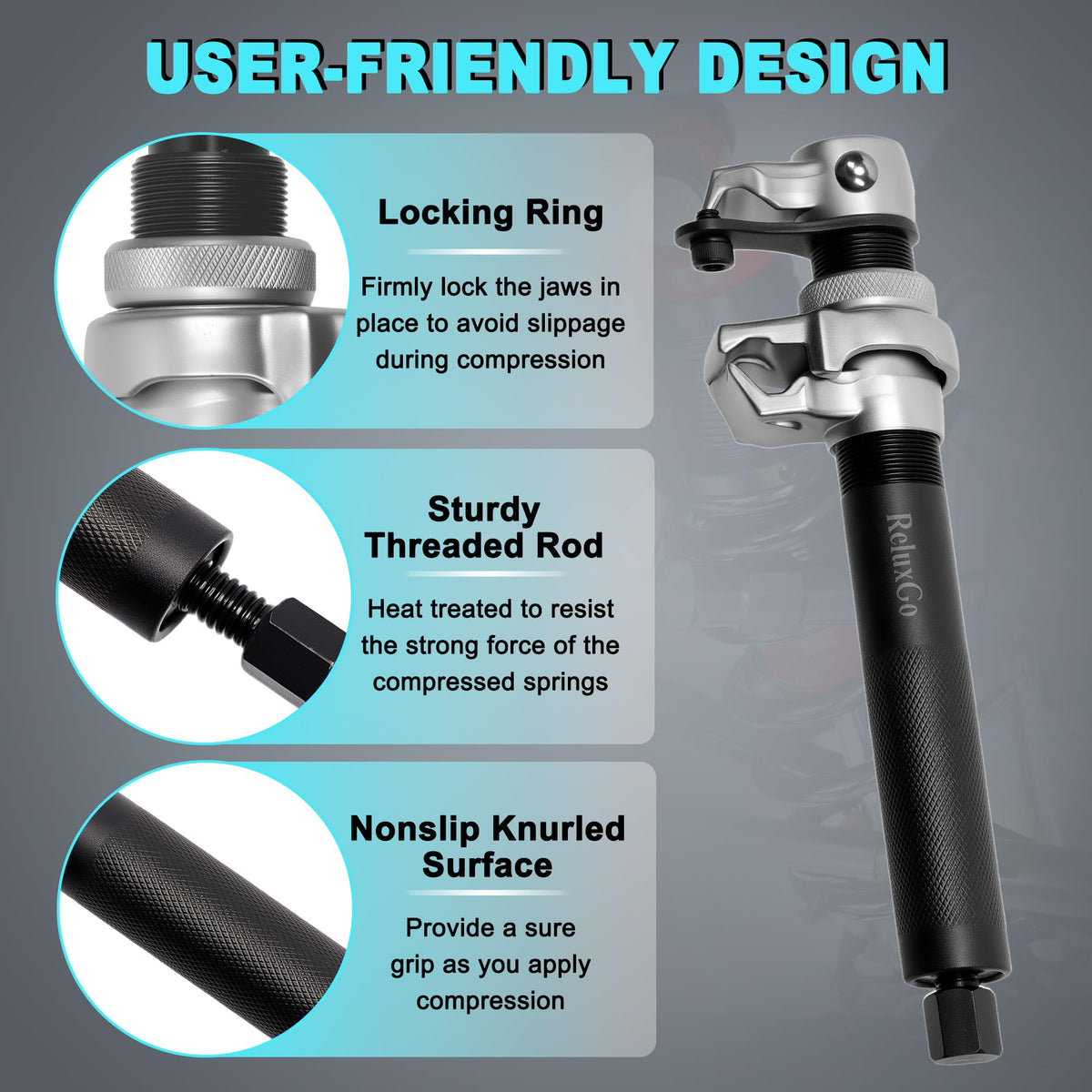 ReluxGo 19 mm hex socket and hex wrench accessories showing faster operation benefit