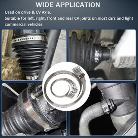ReluxGo large 304 stainless clamp closeup highlighting strong band construction