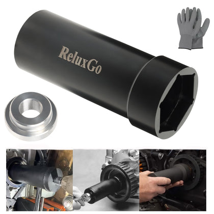 ReluxGo front view socket showing 1 7/8 inch fit and secure engagement