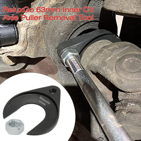 ReluxGo mounted on slide hammer, easy attachment speeds axle extraction