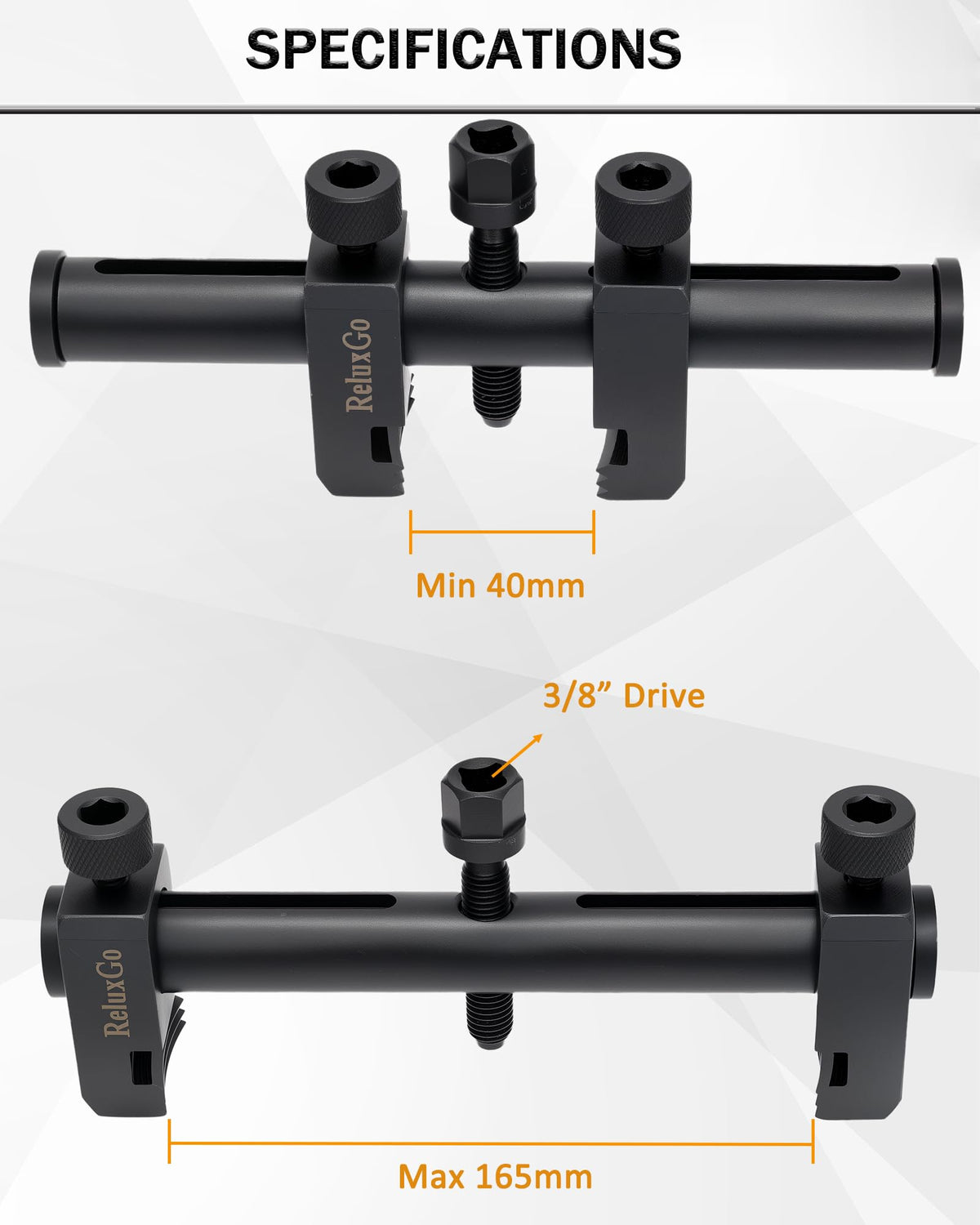 ReluxGo next to ruler showing size range benefit and scale for fitment