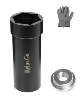 ReluxGo socket beside ratchet showing scale and practical compatibility