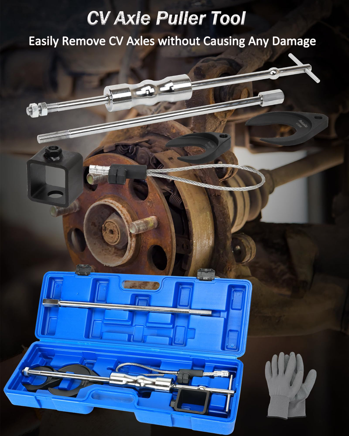 ReluxGo tool installed on axle demonstrating safe, controlled removal benefit