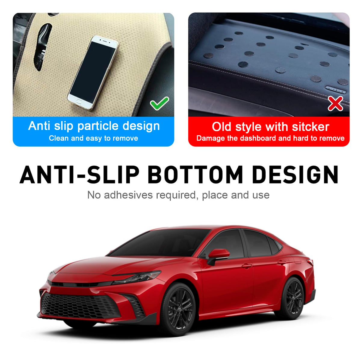 REMOCH silicone backing detail illustrating non-slip grip benefit