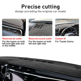 REMOCH dash cover installed on Toyota Camry dashboard improving visibility