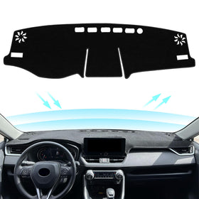 REMOCH front view of dash cover showing precise RAV4 fit and protection