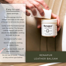 Renapur on leather jacket restoring sheen and flexibility