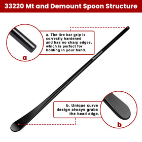 Rendasun 33220 30 inch spoon displayed for precise demount and bead finishing