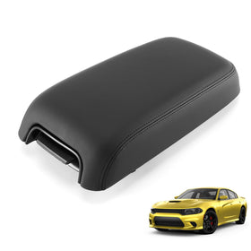 Rendrox armrest lid front view shows clean OEM-style fit and finish