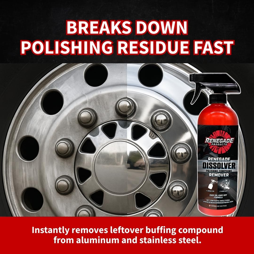 Renegade Dissolver being sprayed onto metal surface for fast cleaning