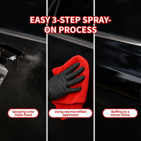 Renegade Products microfiber leveling the spray for smooth, streak-free finish