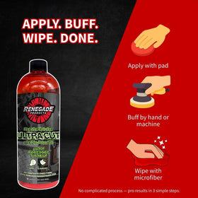 Renegade in-use polishing an exhaust tip restoring metal shine quickly