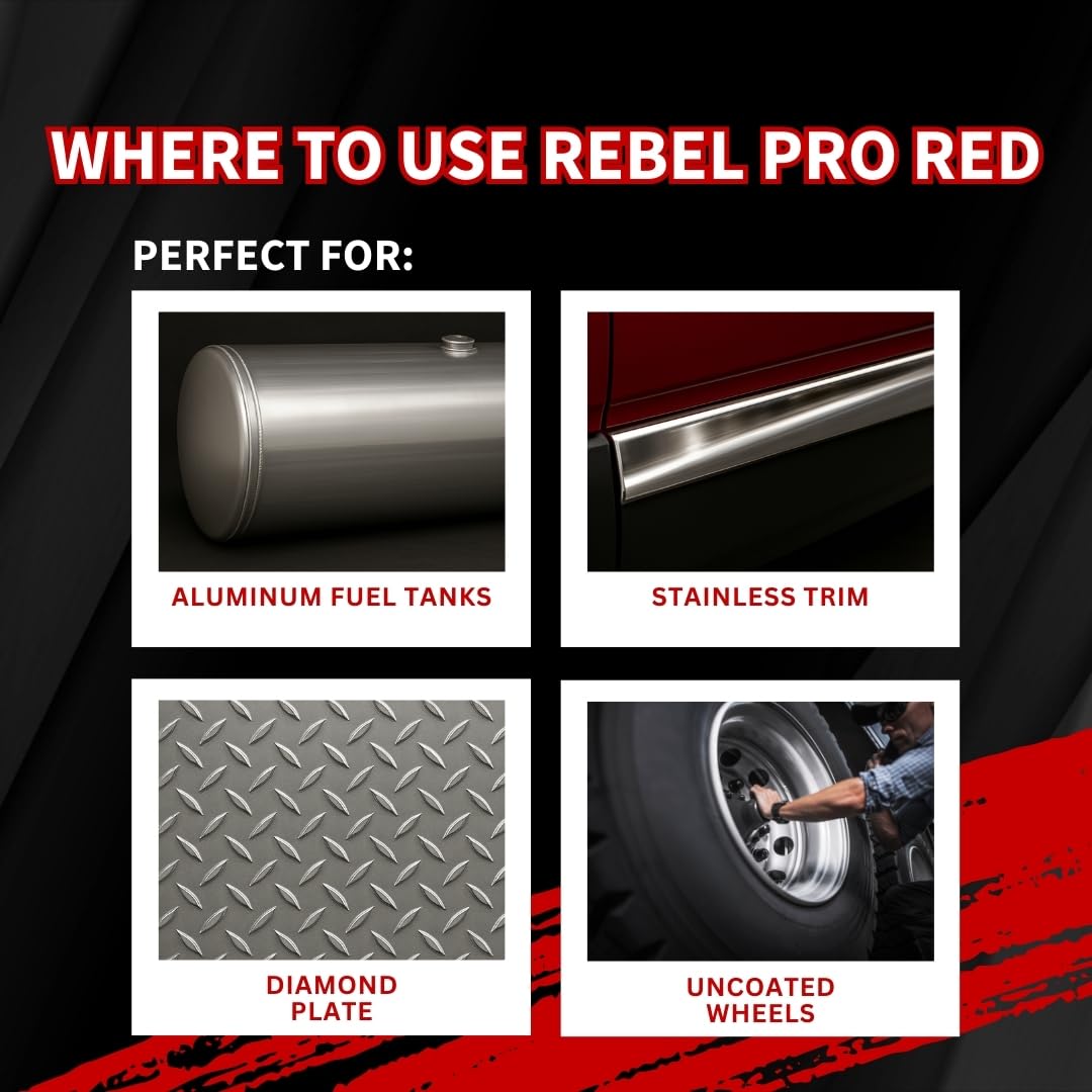Renegade Products Pro Red before and after wheel showing restored mirror shine
