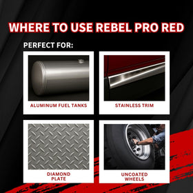 Renegade Products Pro Red before and after wheel showing restored mirror shine