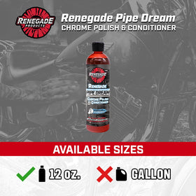 Renegade Products being applied to a chrome pipe showing easy application