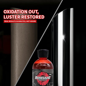 Renegade Products bottle with carnuba wax ingredient highlights protective wax