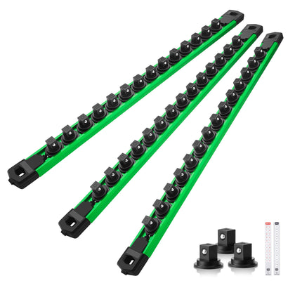 Reniteco front rail assembly showing three rails and organized sockets for faster selection