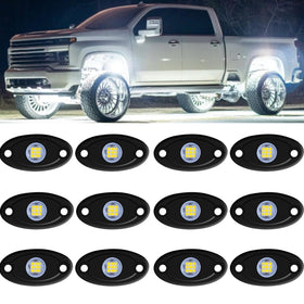 RENMAII-LIGHT front packaging showing 12 white LED pods and hardware, durable protection