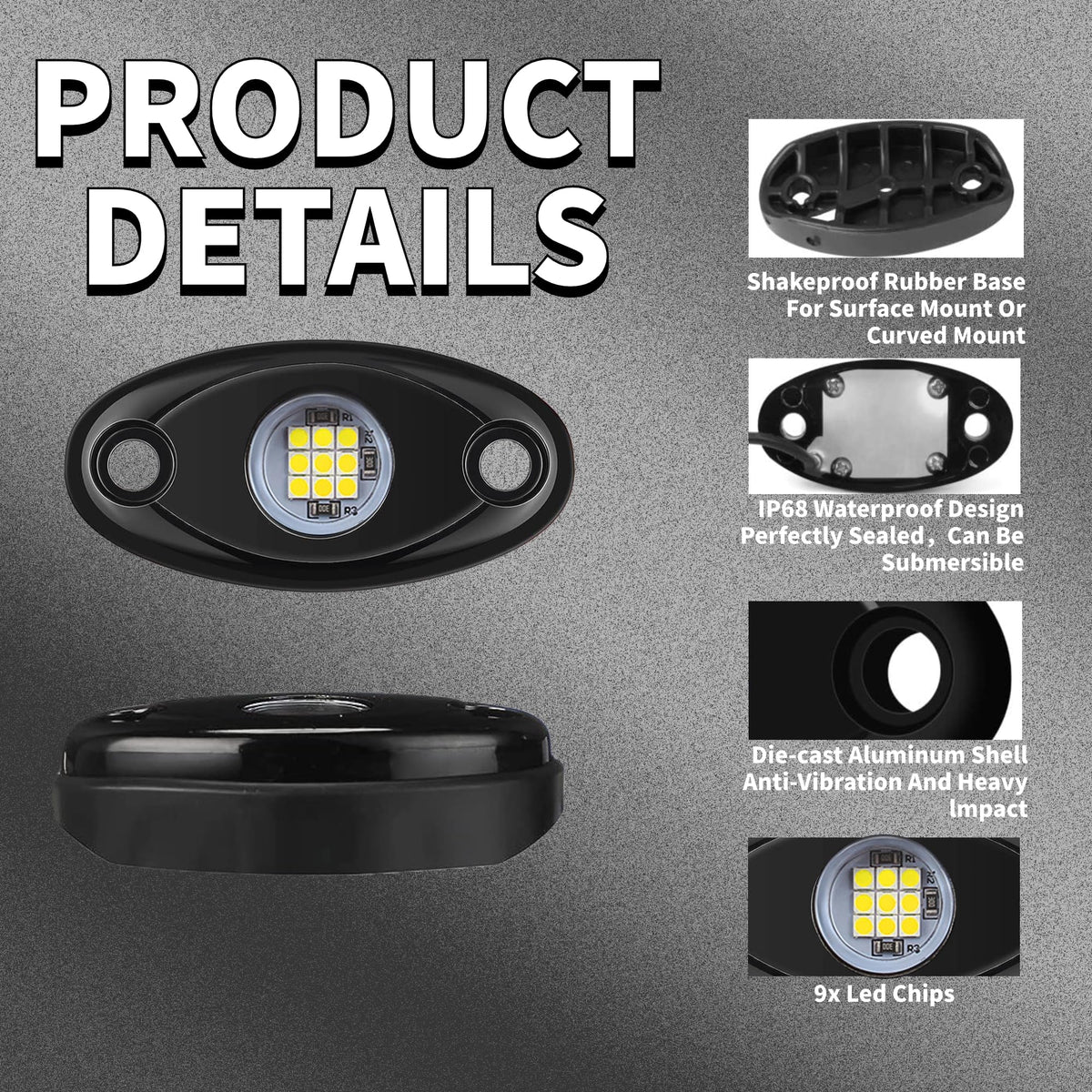 RENMAII-LIGHT mounted under vehicle chassis, improves underbody visibility