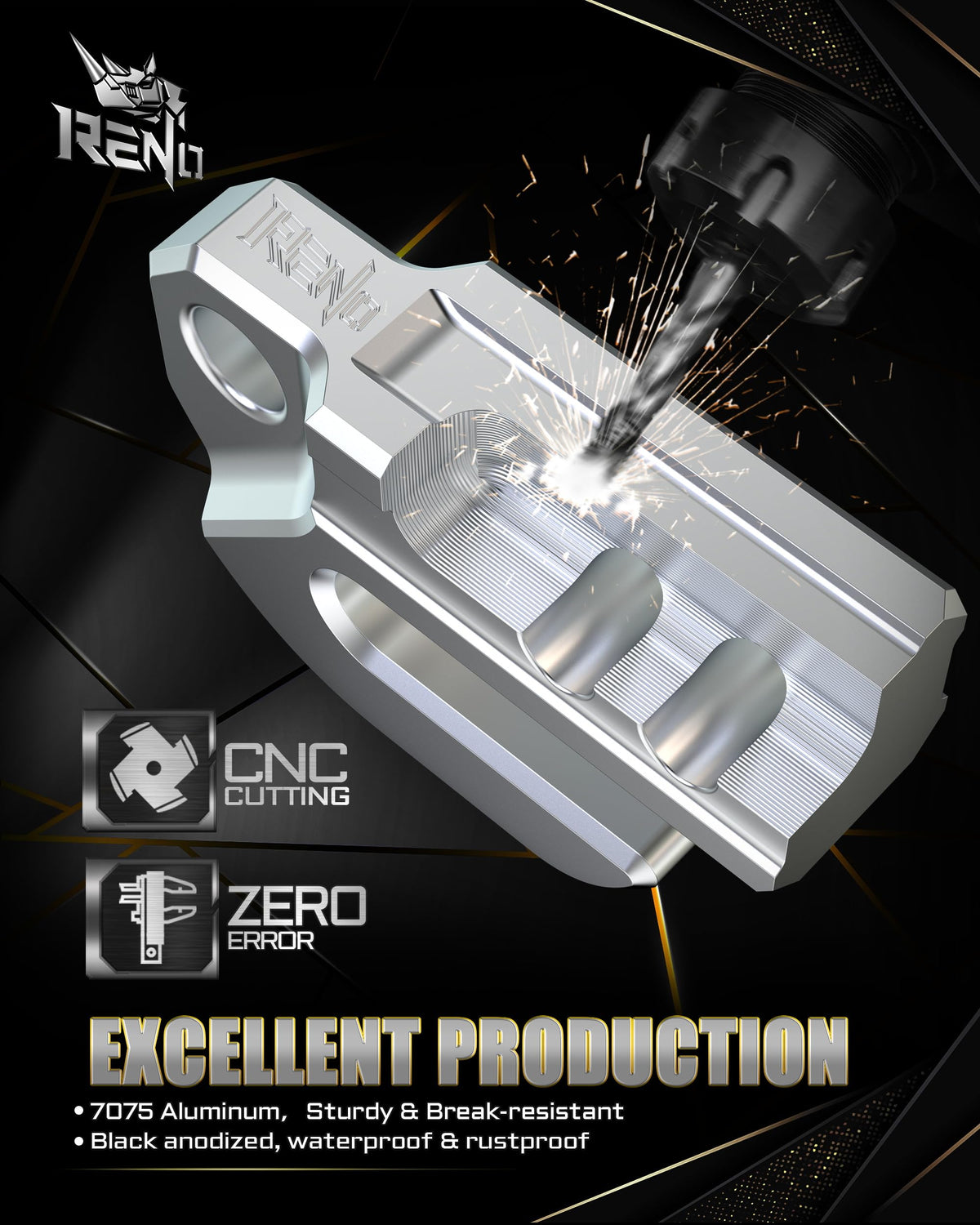 RENO detail of integrated recovery point fitting D-ring or soft shackle