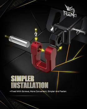 RENO shackle in use on truck recovery showing dependable anchor point during towing