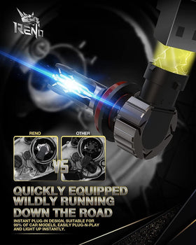 RENO plug-and-play connector during installation for fast, tool-free fit