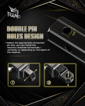 RENO mounted in a 2-inch receiver showing compatibility with common hitches benefit