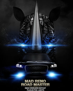 RENO night driving lifestyle shot showing improved road illumination and safety