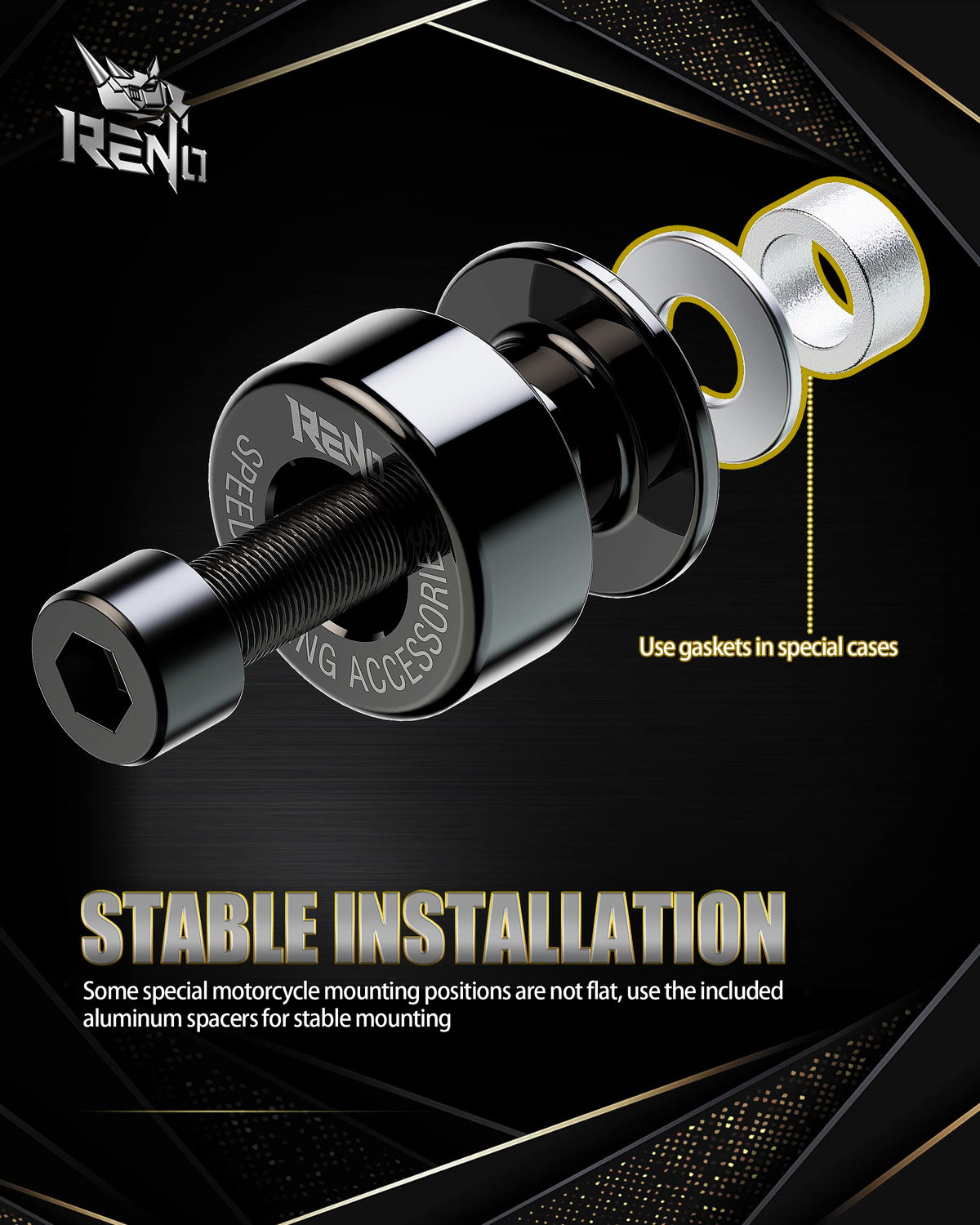 RENO spool next to coin for scale showing compact size and easy handling benefit