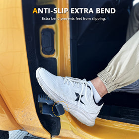 RERPRO foot peg in use by passenger demonstrating comfortable open-air foot support