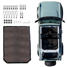 RERPRO front view full-length sunshade showing full roof coverage and sun protection