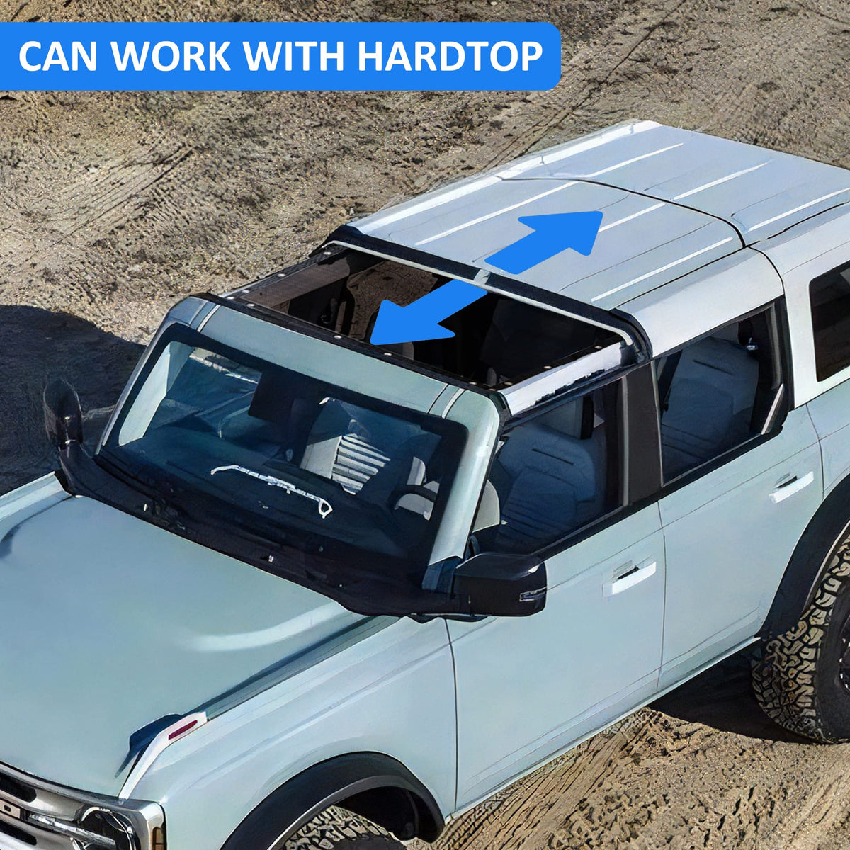 RERPRO installed on Bronco side profile reducing cabin heat and sun glare