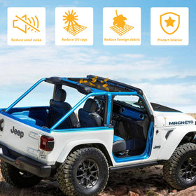 RERPRO installed on Jeep Wrangler JL front view reducing cabin sun exposure